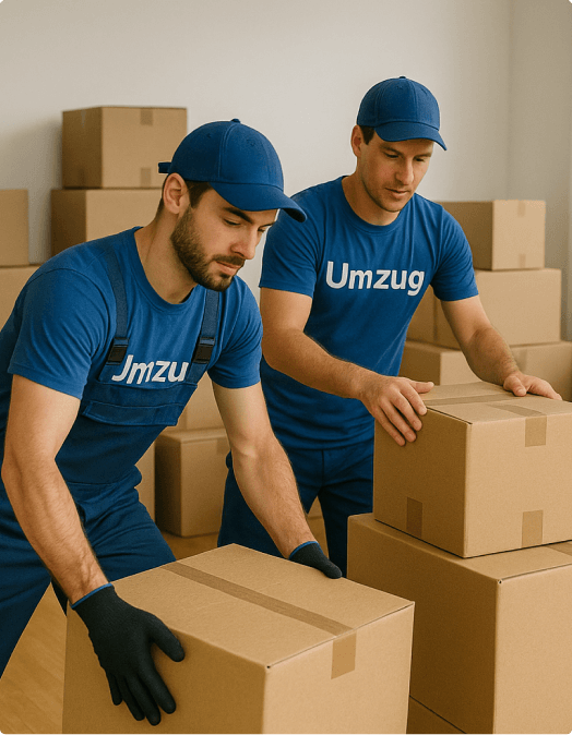 Umzugshelfer welche Kartons packen und verräumen